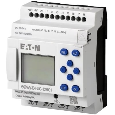 EASY-E4-UC-12RC1P 制御リレー 8DI 4AI 4RO 12/24V DC または 24V AC ディスプレイ付きのCPU