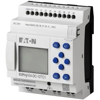 制御リレー EASY-E4-AC-12RCX1 8DI4RO 100-240V AC/DCキーボードイーサネットスクリュー端末