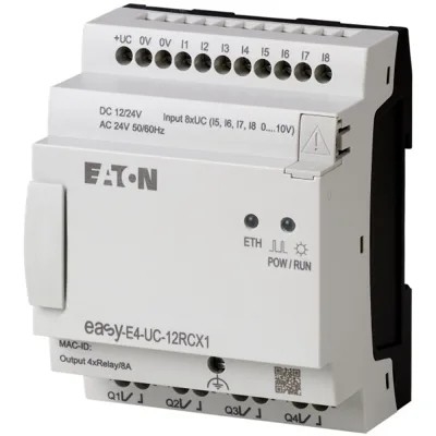 制御リレー EASY-E4-AC-12RCX1 8DI4RO 100-240V AC/DCキーボードイーサネットスクリュー端末