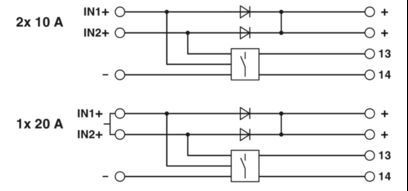 TRIO-DIODE/48DC/2X10/1X20 リダンダンスモジュールは,中断のない動作を保証する 2866527