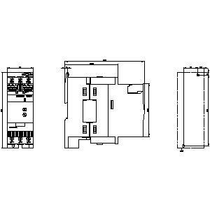 3RW30 モーター制御用のバイパスとスプリング式端末付きのソフトスタートサイズS2