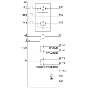 3RW40 バイパスとサーミストルモーター保護付きのソフトスターターサイズS2 3RW4038-1TB04