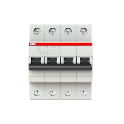 MCB SH204-B20 ミニチュア断路器 4P B 20 A BCD 曲線 B 断路能力