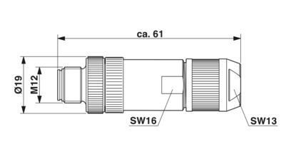 SACC-M12MRD-4Q SH PN 1554539 データコネクタ データ転送のための完璧なソリューション