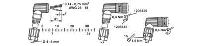 SACC-M12FR-5PL 1424690 コンネクタ 産業接続のための究極の解決策