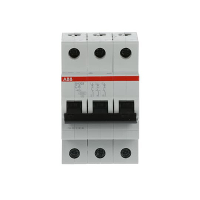 MCB SH203-C6 ミニチュア断路器 3P 6A C 電流6A MCB