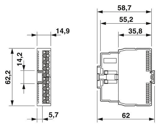 AXL SE PSDI8/3 フェニックス コンタクト セキュリティ モジュールの 保護 レベル IP20