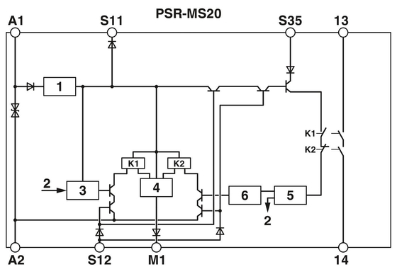 保護機能結合リレー PSR-MS25-1NO-1DO-24DC-SC 安全リレー 安全シャットダウン