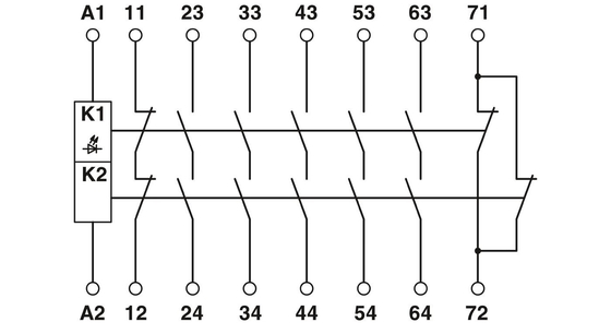 PSR-SPP-24UC/URM4/5X1/2X2/B 保護電圧リレー理論の拡張モジュール