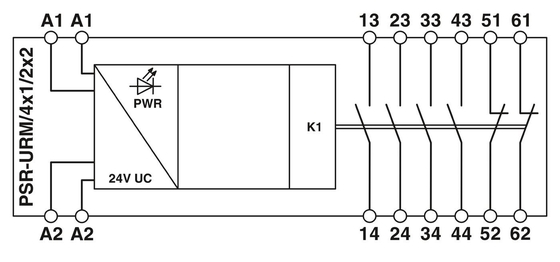 保護理論 電圧リレー 2981457 PSR-SPF-24UC/URM/4X1/2X2 結合リレー