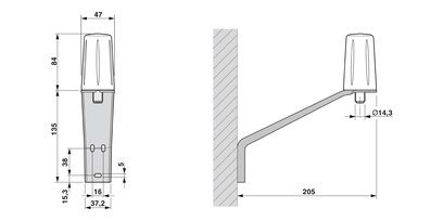 2702273 フェニックス 連絡自動化 部品 アンテナ TC ANT モバイル 壁 5M