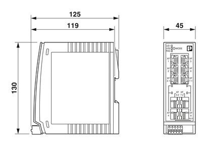 FL SWITCH 2204-2TC-2SFX フォニックス・コンタクトの小型産業イーサネットスイッチ
