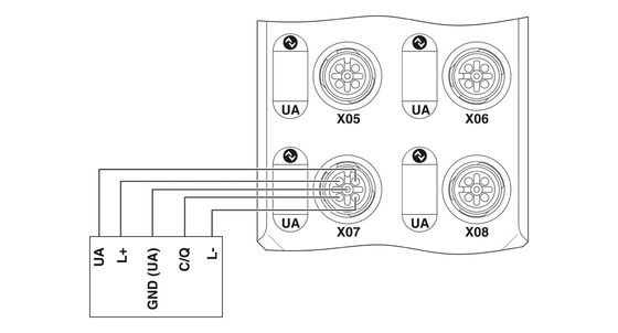 IP65/67 保護レベル AXL E EIP IOL8 DI4 M12 6P 産業用通信モジュール