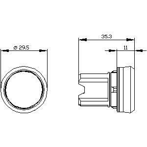 緑色 SIRIUS ACT プッシュボタン プラスティック ライトのないフラット ボタン PLC 3SU1000-0AA40-0AA0