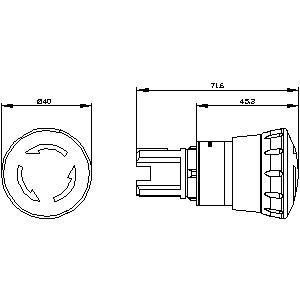 40mm プラスチック SIRIUS ACT キノコ プッシュボタン ライトなし 緊急停止 プッシュ トリガー 動作