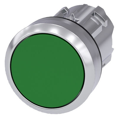 緑色 ライトのないフラットボタン PLC 3SU1050-0AB40-0AA0 メタル 輝く SIRIUS ACT プッシュボタン