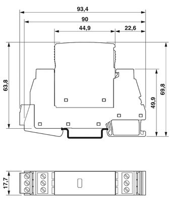 3ポールPLT-EE-T3-24DC-R 240V直流電源システム用 3型電圧過剰保護装置