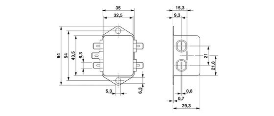 1334398 FIL-WM-1S-1N-10A-250V AC 50/60 Hz電気ノイズ抑制のためのEMCフィルター