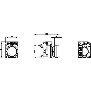 スクロールターミナル PLC 3SU1100-0AB10-1CA0 プラスチックの瞬間ボタン