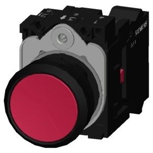 レッド プラスティック フラット ライトのない瞬間のボタン 3SU1100-0AB20-3CA0 コンプリートユニット プッシュボタン