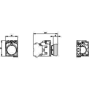 レッド プラスティック フラット ライトのない瞬間のボタン 3SU1100-0AB20-3CA0 コンプリートユニット プッシュボタン