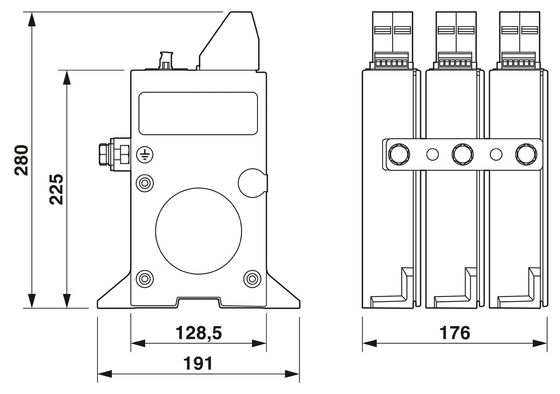 380V 定位電圧 4 極 2800531 PWT 100-800AC-FM クラス 1/2 雷/電波保護