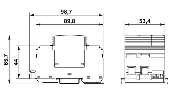2 極 2800627 VAL-MS 1000DC-PV/2 V-FM 最高性能のための 2 タイプ オーバージェスプロテクター