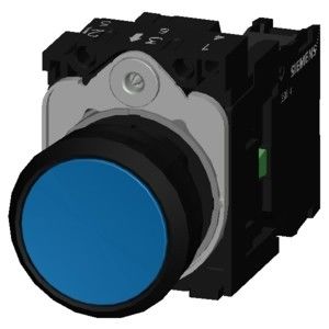 PLC 3SU1100-0AB50-1BA0 ライトのないブルーフラット ショートブタン スクロール端末付き