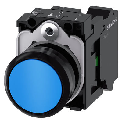 青いプラスチックフラットボタン 3SU1100-0AB50-3BA0 臨時的なスプリングロードされたSIRIUS ACTプッシュボタン