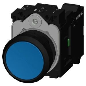 青いプラスチックフラットボタン 3SU1100-0AB50-3BA0 臨時的なスプリングロードされたSIRIUS ACTプッシュボタン