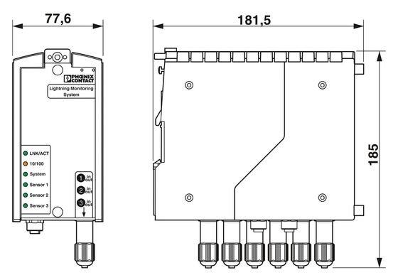24V DC 2800618 LM-S-A/C-3S-ETH 4極の雷電流測定システム