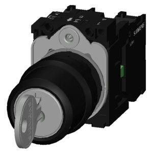 3SU1100-4BL11-1NA0 RONIS プラスチック シリウス ACT 3 ポジションキースイッチ付き コンプリートユニット