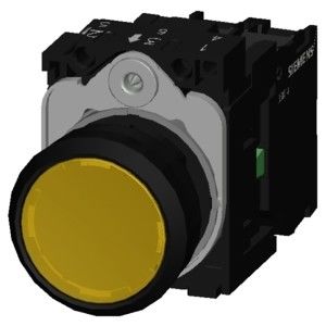 完全なユニット プッシュボタン SIRIUS ACT 瞬間の黄色のプラスチックライトフラットボタン