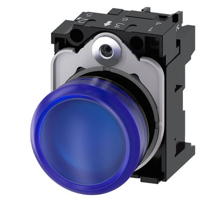 シリウス ACT 3SU1102-6AA50-1AA0用のブルーライトスムーズレンズフラッシュプラスチックパイロットライト