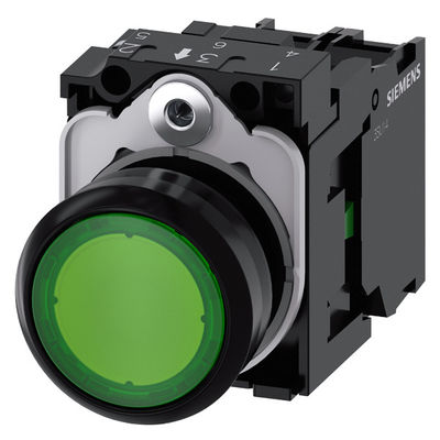 PLC 3SU1106-0AB40-1BA0 SIRIUS ACT コンプリートユニット プッシュボタン プラスティック ライト付き フラット 瞬間