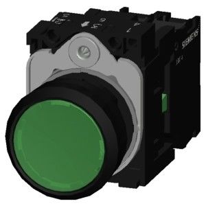 PLC 3SU1106-0AB40-1BA0 SIRIUS ACT コンプリートユニット プッシュボタン プラスティック ライト付き フラット 瞬間
