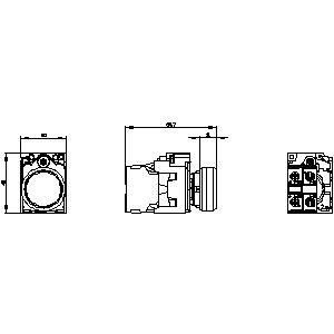 PLC 3SU1106-0AB40-1BA0 SIRIUS ACT コンプリートユニット プッシュボタン プラスティック ライト付き フラット 瞬間