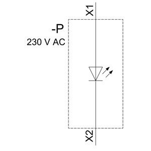 230V AC レッド プラスチック パイロットライト スムーズレンズ フラッシュ 3SU1106-6AA20-1AA0
