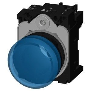 青いプラスチックライト 230V AC スムーズレンズ フラッシュ SIRIUS ACT コンプリートユニット パイロットライト