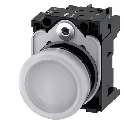 230V AC シリウス ACT 用のプラスチックパイロットライト コンプリートユニット スムーズレンズ フラッシュホワイト