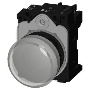 230V AC シリウス ACT 用のプラスチックパイロットライト コンプリートユニット スムーズレンズ フラッシュホワイト