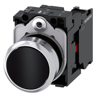 3SU1150-0AB10-1CA0 SIRIUS ACT コンプリート・ユニット ブラック・メタル 輝くフラット・ボタン