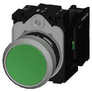 3SU1150-0AB40-1BA0 SIRIUS ACT プッシュボタン メタルグリーン 輝く平きボタン