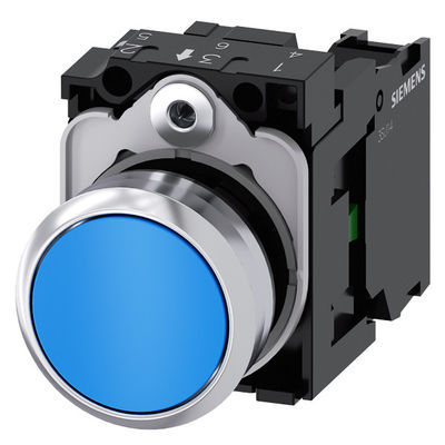 ライトのない金属の輝く平板ボタン 3SU1150-0AB50-1BA0 瞬間的なプッシュボタン コンプリートユニット