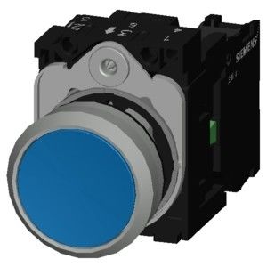 ライトのない金属の輝く平板ボタン 3SU1150-0AB50-1BA0 瞬間的なプッシュボタン コンプリートユニット