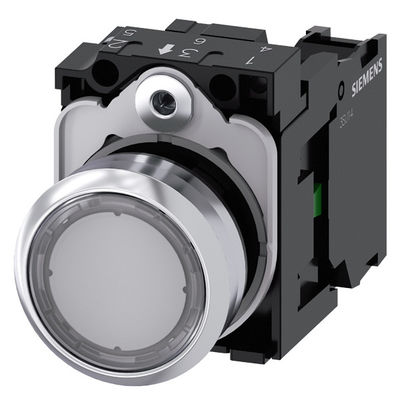 3SU1150-0AB70-1BA0 SIRIUS ACT コンプリートユニット メタル 輝く 照らされていない 平坦な瞬間のボタン