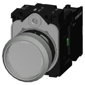 3SU1150-0AB70-1BA0 SIRIUS ACT コンプリートユニット メタル 輝く 照らされていない 平坦な瞬間のボタン