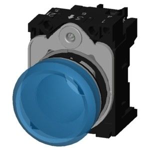 スムーズレンズフラッシュ SIRIUS ACT コンプリートユニット パイロットライト メタル・シャイ・フィニッシュ 24V AC/DC