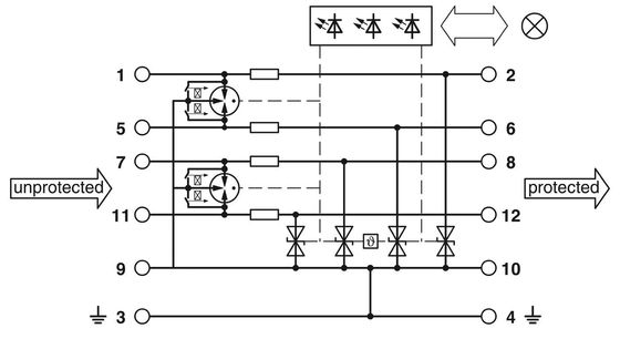 24 V DC 4 ポール PT オーバージェスプロテクター PT-IQ-4X1-24DC-PT PT システム