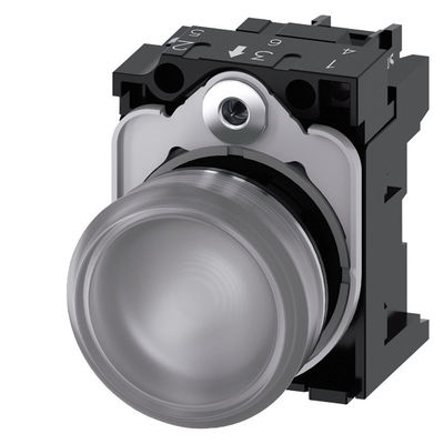 スムーズレンズフラッシュ 24V AC/DC PLC 3SU1152-6AA70-1AA0 SIRIUS ACT メタル・シャイニング・パイロット・ライト